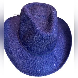 Western cowboy cowgirl purple sequin hat NWT